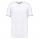 T-Shirt Daytoday Manches Courtes Homme, Couleur : White / Navy, Taille : 3XL