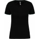 T-Shirt Daytoday Manches Courtes Femme, Couleur : Black / Kelly Green, Taille : XS