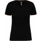 T-Shirt Daytoday Manches Courtes Femme, Couleur : Black / Orange, Taille : XS