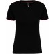 T-Shirt Daytoday Manches Courtes Femme, Couleur : Black / Red, Taille : XS
