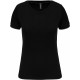 T-Shirt Daytoday Manches Courtes Femme, Couleur : Black / Silver, Taille : XS