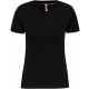 T-Shirt Daytoday Manches Courtes Femme, Couleur : Black / Yellow, Taille : XS