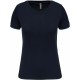 T-Shirt Daytoday Manches Courtes Femme, Couleur : Navy / Light Royal Blue, Taille : XS