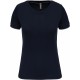 T-Shirt Daytoday Manches Courtes Femme, Couleur : Navy / Silver, Taille : XS