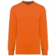 T-Shirt Écoresponsable Manches Longues Unisexe, Couleur : Fluorescent Orange, Taille : XXS