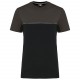 T-Shirt Bicolore Écoresponsable Manches Courtes Unisexe, Couleur : Black / Dark Grey, Taille : 3XL