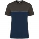 T-Shirt Bicolore Écoresponsable Manches Courtes Unisexe, Couleur : Navy / Dark Grey, Taille : 3XL