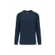 Sweat-Shirt Col Rond , Couleur : Navy, Taille : 3XL