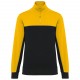 Sweat-Shirt Écoresponsable Col Zippé Unisexe, Couleur : Black / Yellow, Taille : 3XL