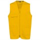 Gilet Polycoton Multipoches Unisexe, Couleur : Yellow, Taille : XS