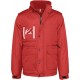 Parka Workwear Manches Amovibles, Couleur : Red, Taille : S