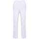Pantalon Polycoton Femme, Couleur : White, Taille : XS