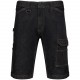 Bermuda Denim Multipoches Homme, Couleur : Black Rinse, Taille : 36 FR