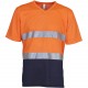 T-shirt haute visibilité Top Cool, Couleur : Hi Vis Orange / Navy, Taille : 3XL