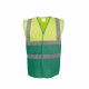 Gilet Haute Visibilité Bicolore, Couleur : Hi Vis Yellow / Paramedic Green, Taille : M