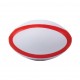 Anti-stress publicitaire ballon de rugby, Couleur : Blanc / Rouge