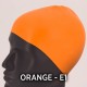 Bonnet de Natation en Silicone, Couleur : Orange - E1