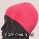 Bonnet de Natation en Silicone, Couleur : Rose Chaud - P1