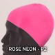 Bonnet de Natation en Silicone, Couleur : Rose Néon