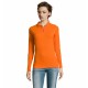 Polo SOL'S PERFECT LSL Femme, Couleur : Orange, Taille : S
