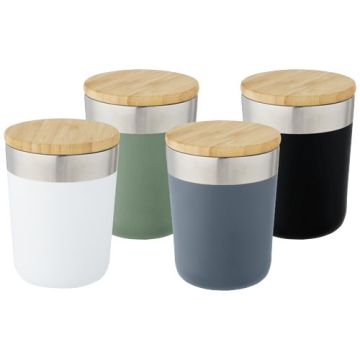 Gobelet Lagan de 300 ml en acier inoxydable à isolation sous vide, en cuivre, avec couvercle en bambou