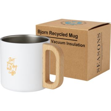 Tasse personnalisable 360 ml en acier inoxydable recyclé certifiée RCS avec isolation sous vide et couche de cuivre