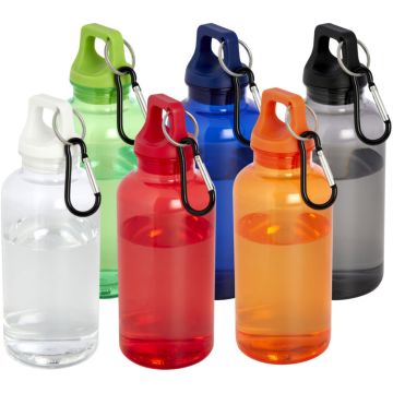 Bouteille d'eau Oregon personnalisable 400 ml en plastique recyclé avec mousqueton