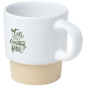 Tasse à espresso empilable personnalisable de 130 ml avec fond en argile