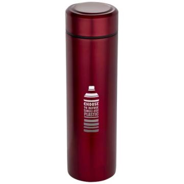 Gourde personnalisable en acier inoxydable à double paroi de 450 ml avec filtre à thé - Taylor