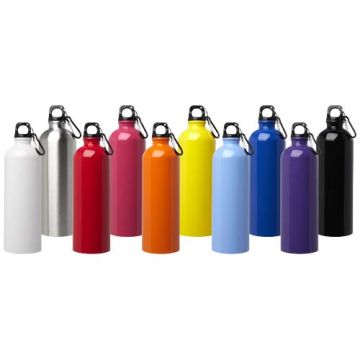 Gourde publicitaire Oregon de 750 ml en acier recyclé certifié RCS avec mousqueton