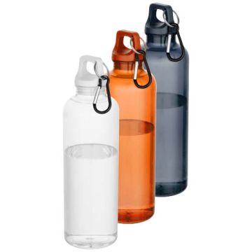 Bouteille d'eau à personnaliser Oregon de 750 ml en plastique recyclé certifié RCS avec mousqueton