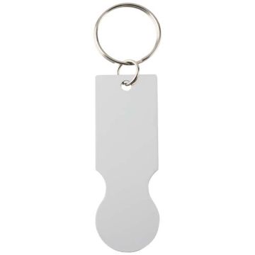 Porte-clés métal à personnaliser avec jeton pour chariot