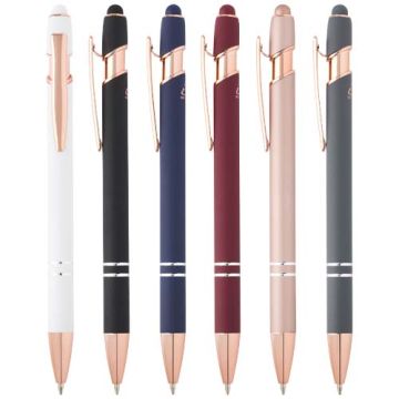 Stylo bille publicitaire avec finition or rose