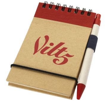 Bloc notes A7 recyclé publicitaire + stylo