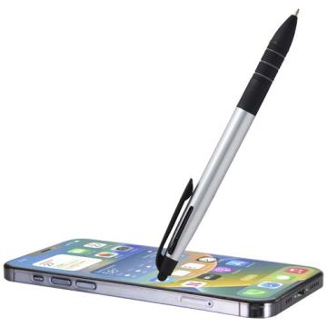Stylo bille publicitaire Trine recyclé RCS 3 encres avec stylet