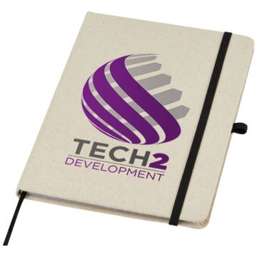 Carnet personnalisable à couverture rigide en coton organique
