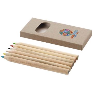 Set de coloriage publicitaire avec 6 crayons