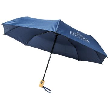 Parapluie publicitaire en PET recyclé 21" Ouverture Fermeture automatique
