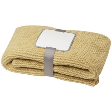 Couverture publicitaire tricotée Suzy de 150 x 120 cm en polyester