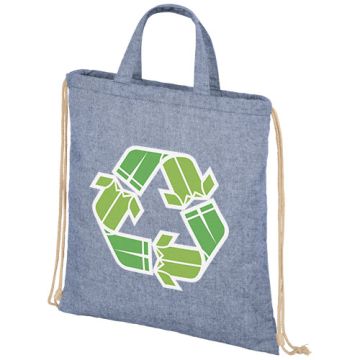 Sac à dos recyclé publicitaire 210 g/m² avec cordon de serrage 6L