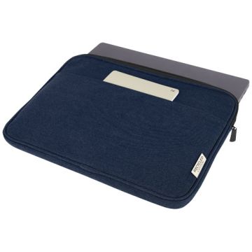 Housse pour ordinateur portable publicitaire de 2 L en toile recyclée GRS 14 pouces