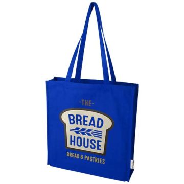 Sac shopping personnalisable à soufflets Florida certifié GRS 38 x 42 x 9 cm en 270 g/m² 14L