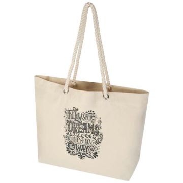 Tote bag de plage publicitaire Florida recyclé 40 x 15 x 39 cm en 270 g/m²