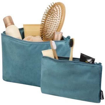 Set pub de trousses de toilette en velvet gomme recyclées GRS Swift