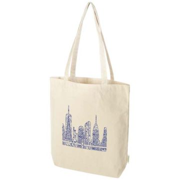 Sac shopping à personnaliser Odisha bio OCS à large fond 180 g/m² de 11 L