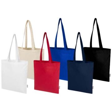 Sac shopping Peru publicitaire Blend en coton recyclé GRS 180 g/m² 7 L