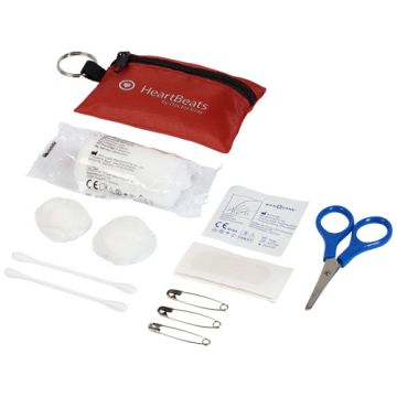 Pochette porte-clés publicitaire 16 Pièces pour premiers secours