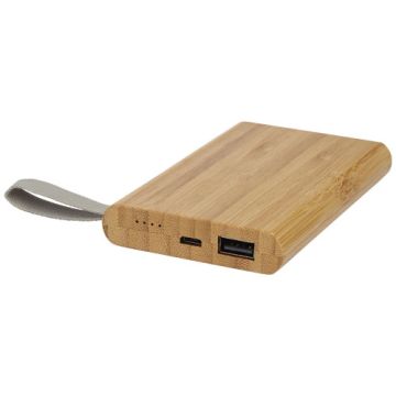 Batterie de secours bambou publicitaire