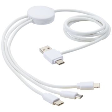 Câble de charge publicitaire 5-en-1 avec additif antibactérien