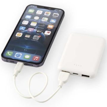 Batterie de secours pub en plastique recyclé type-C de 5 000 mAh
